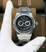 TW factory Copy Audemars Piguet Annual Calendar Watch 41mm Stainless Steel Black Dial